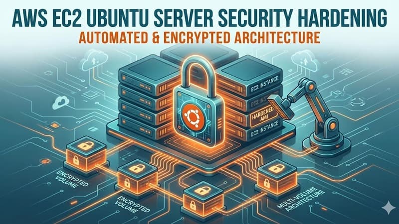 AWS EC2 Ubuntu server security hardening: automated encrypted architecture with hardened AMI and multi-volume design